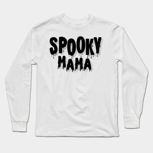 Enigmatic Allure: Spooky Mama Halloween Long Sleeve T-Shirt